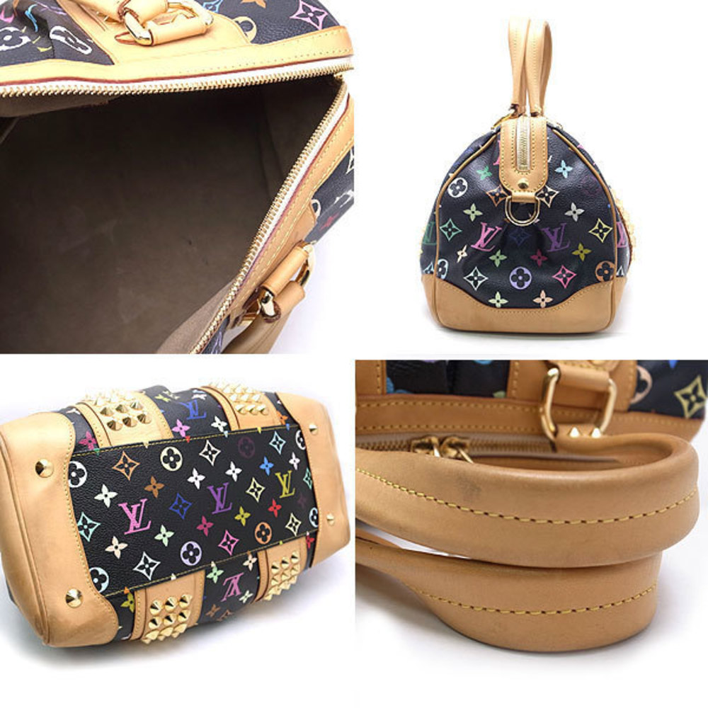 Louis Vuitton Black MM Multicolor Courtney Handbag